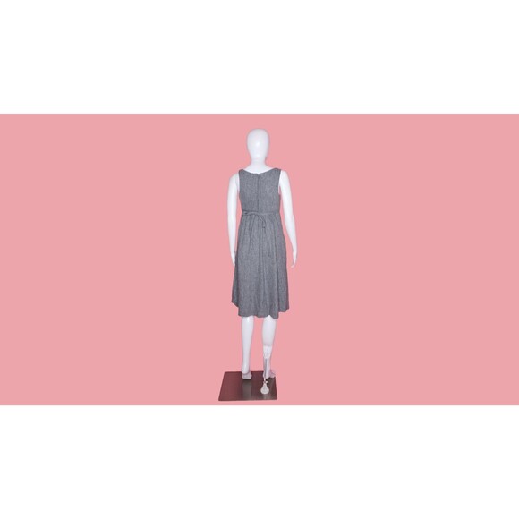 1970s Gray PINAFORE Style Sleeveless Dress with Pockets. Extra Small-Small - Picture 4 of 9